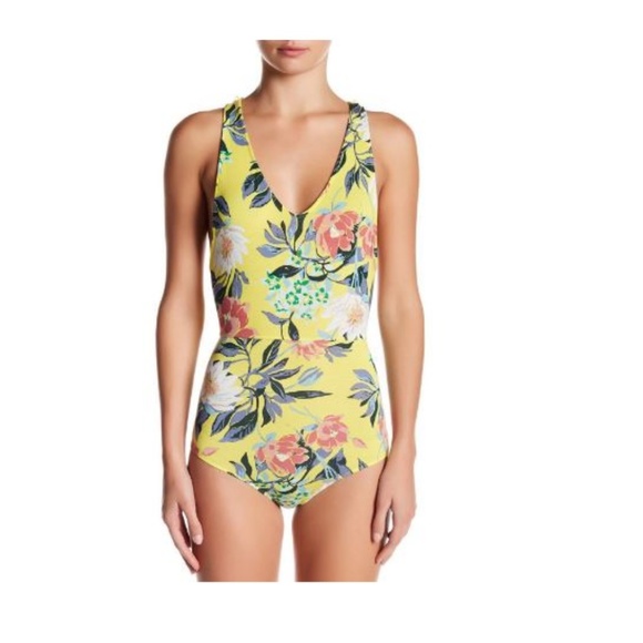 Free People Yellow Bodysuit Floral Bodysuit Yellow Summer Spring Sexy - Picture 8 of 8
